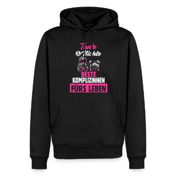 Tante und Nichte - Männer Premium Bio Hoodie - Schwarz - Vorne - Nico (187cm)