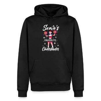 Cheer Cheerleading Père Noël - Sweat à capuche Premium bio Homme - noir - Devant - Nico (187cm)