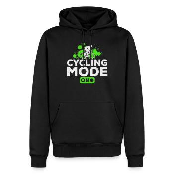 Mode vélo sur les cyclistes de vélo de route - Sweat à capuche Premium bio Homme - noir - Devant - Nico (187cm)