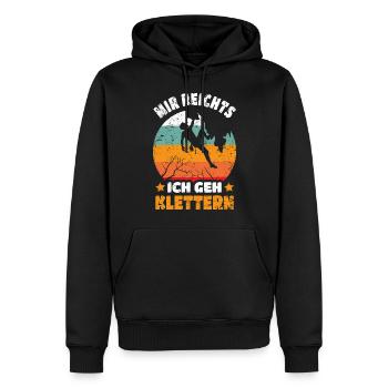 Mir Reichts Ich Geh Klettern Felsklettern - Männer Premium Bio Hoodie - Schwarz - Vorne - Nico (187cm)