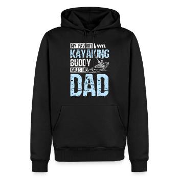 My kayak duddy calls me dad - Männer Premium Bio Hoodie - Schwarz - Vorne - Nico (187cm)
