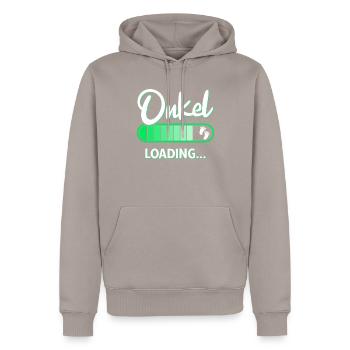 Werdender Onkel Loading Schwangerschaft verkünden - Männer Premium Bio Hoodie - Taupe - Vorne - Nico (187cm)