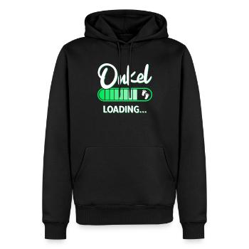 Werdender Onkel Loading Schwangerschaft verkünden - Männer Premium Bio Hoodie - Schwarz - Vorne - Nico (187cm)