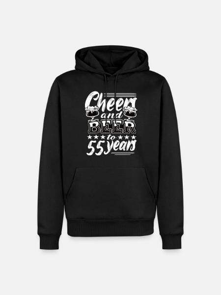 55th birthday - Men’s Premium Organic Hoodie - black