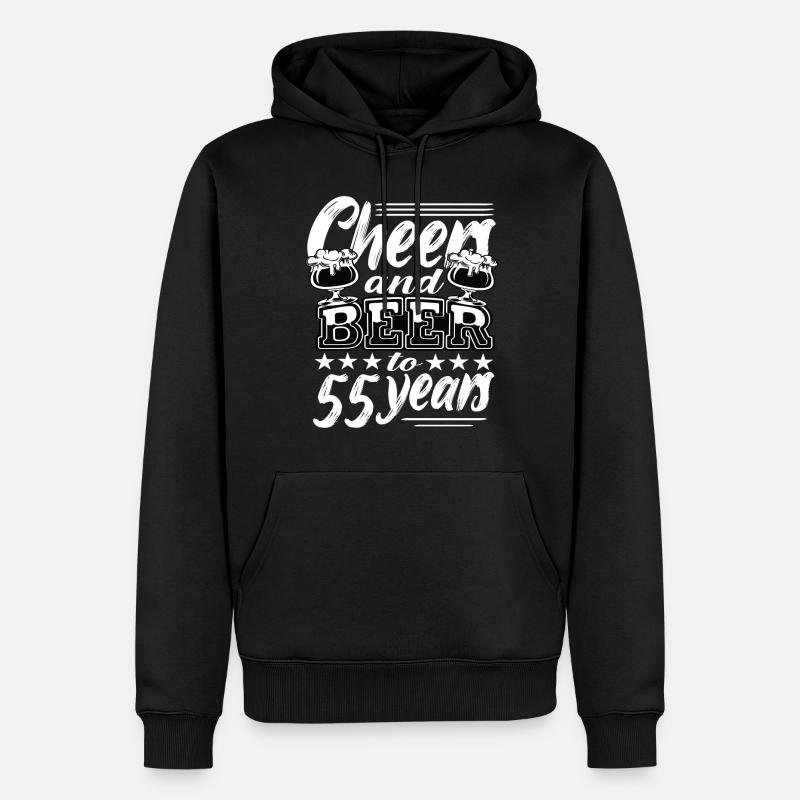 55e anniversaire - Sweat à capuche Premium bio Homme - noir