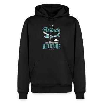 Pilote d’avion Pun Vintage Votre - Sweat à capuche Premium bio Homme - noir - Devant - Nico (187cm)