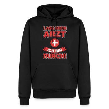 Arzt Sanitäter Karneval Fasching Kostüm - Männer Premium Bio Hoodie - Schwarz - Vorne - Nico (187cm)