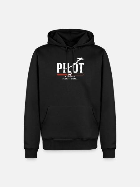 Airplane Pilot Future Pilot - Men’s Premium Organic Hoodie - black