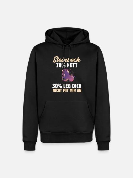 Sternzeichen Steinbock - Männer Premium Bio Hoodie - Schwarz