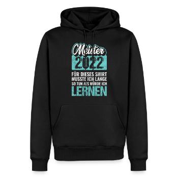 Meister 2022 - Männer Premium Bio Hoodie - Schwarz - Vorne - Nico (187cm)