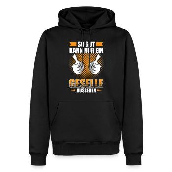 Geselle Gesellenprüfung Ausbildung Abschluss - Männer Premium Bio Hoodie - Schwarz - Vorne - Nico (187cm)