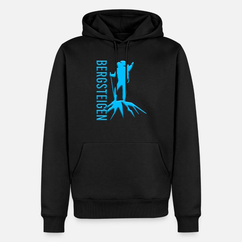 Bergsteigen - Männer Premium Bio Hoodie - Schwarz