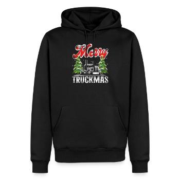 Trucker Truck Driver Christmas Pun - Männer Premium Bio Hoodie - Schwarz - Vorne - Nico (187cm)