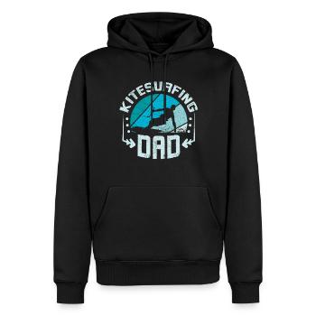 Kitesurfing papa - Männer Premium Bio Hoodie - Schwarz - Vorne - Nico (187cm)