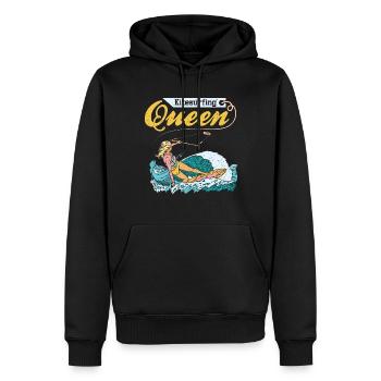 Kitesurfing Queen - Männer Premium Bio Hoodie - Schwarz - Vorne - Nico (187cm)
