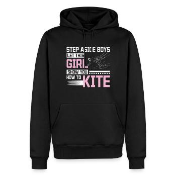 kitesurfing this girl show you how to kite - Männer Premium Bio Hoodie - Schwarz - Vorne - Nico (187cm)