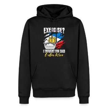Drapeau philippin Pinoy design pour fier Philippin - Sweat à capuche Premium bio Homme - noir - Devant - Nico (187cm)