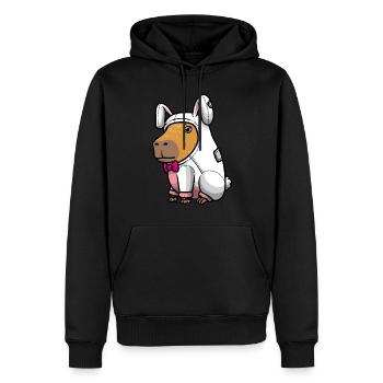 Ostern Osterhase Capybara Nagetier - Männer Premium Bio Hoodie - Schwarz - Vorne - Nico (187cm)