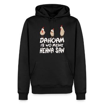 Bayrisch Hehna bauer huhn - Männer Premium Bio Hoodie - Schwarz - Vorne - Nico (187cm)