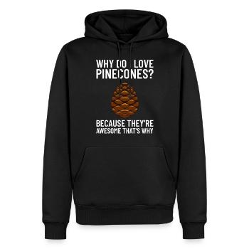 Pinienzapfen Kiefernzapfen Tannenzapfen Zapfen - Männer Premium Bio Hoodie - Schwarz - Vorne - Nico (187cm)