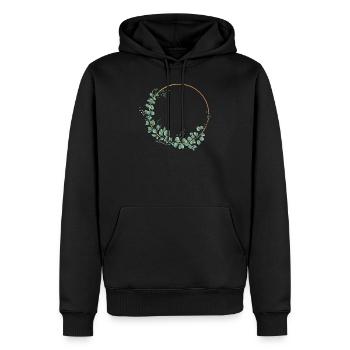 Hochzeit Blumenkranz I Braut Strauß Boho Stil - Männer Premium Bio Hoodie - Schwarz - Vorne - Nico (187cm)