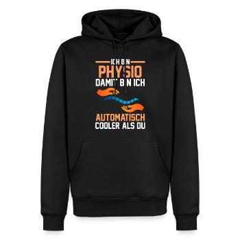 Physiotherapeut Physio - Männer Premium Bio Hoodie - Schwarz - Vorne - Nico (187cm)