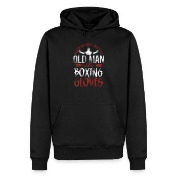 Boxing Dad Father Retired Vintage - Männer Premium Bio Hoodie - Schwarz - Vorne - Nico (187cm)