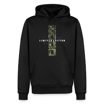 Camouflage 2000 Geboren Geburtsjahr 2000 Männer - Männer Premium Bio Hoodie - Schwarz - Vorne - Nico (187cm)