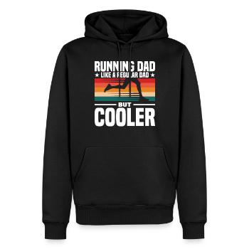 Running Dad Like A Regular Dad But Cooler - Männer Premium Bio Hoodie - Schwarz - Vorne - Nico (187cm)