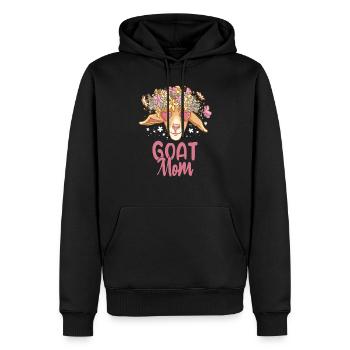 Chèvre Mère Chèvre Mère Chèvre Chèvre Domestique Chèvre - Sweat à capuche Premium bio Homme - noir - Devant - Nico (187cm)