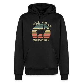 Der Ziegenflüsterer Ziege Flüsterer Ziegen Tier - Männer Premium Bio Hoodie - Schwarz - Vorne - Nico (187cm)