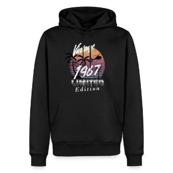 Vintage 1967 Édition Limitée - Sweat à capuche Premium bio Homme - noir - Devant - Nico (187cm)