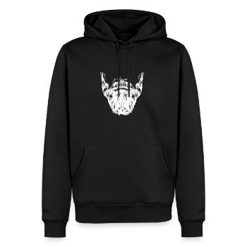 Bart Vollbart - Männer Premium Bio Hoodie - Schwarz - Vorne - Nico (187cm)