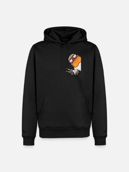 Robin lover bird - Men’s Premium Organic Hoodie - black