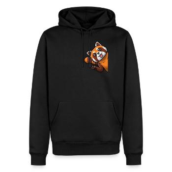 Kawaii Roter Panda - Männer Premium Bio Hoodie - Schwarz - Vorne - Nico (187cm)