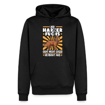 Harzer Fuchs Gassi gehen Altdeutscher Hütefuchs - Männer Premium Bio Hoodie - Schwarz - Vorne - Nico (187cm)
