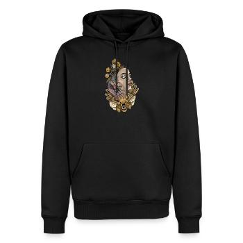 Scarabée égyptien I Bousier Porte-bonheur - Sweat à capuche Premium bio Homme - noir - Devant - Nico (187cm)