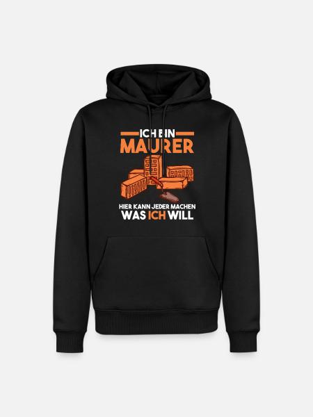 Maurer - Männer Premium Bio Hoodie - Schwarz
