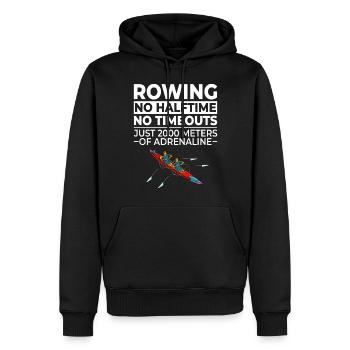 Aviron Drôle de pagaie Aviron Rameur de bateau - Sweat à capuche Premium bio Homme - noir - Devant - Nico (187cm)