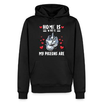 Taube Taubenzucht Taubenzüchter - Männer Premium Bio Hoodie - Schwarz - Vorne - Nico (187cm)