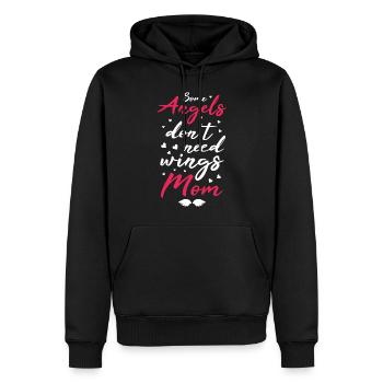Angel Mom - Männer Premium Bio Hoodie - Schwarz - Vorne - Nico (187cm)