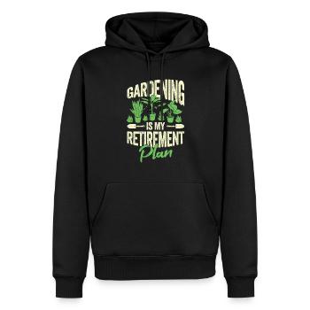 Garten Rente Pflanzen Gärtner Rentner Geschenk - Männer Premium Bio Hoodie - Schwarz - Vorne - Nico (187cm)