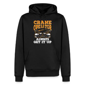 Kranführer Bekommen Ihn Immer Hoch Fahrer Kran - Männer Premium Bio Hoodie - Schwarz - Vorne - Nico (187cm)