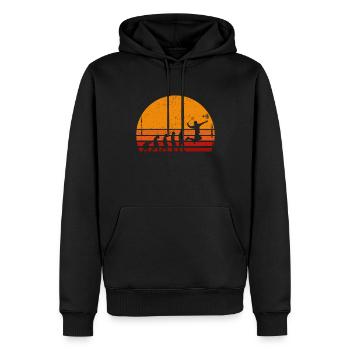 Badminton and Badminton Evolution - Men’s Premium Organic Hoodie - black - Front - Nico (187cm)