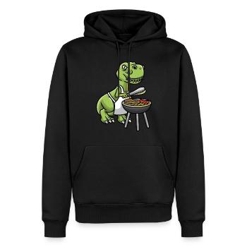 Griller Dinosaur T-Rex Grill BBQ - Sweat à capuche Premium bio Homme - noir - Devant - Nico (187cm)