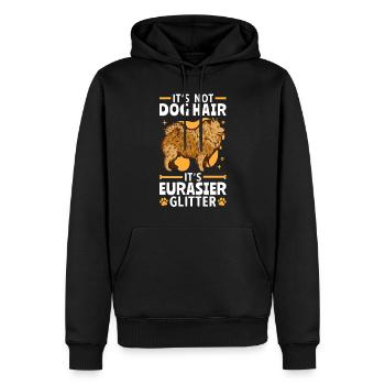 Das ist Eurasier Glitzer Spitz Eurasian Dog - Männer Premium Bio Hoodie - Schwarz - Vorne - Nico (187cm)
