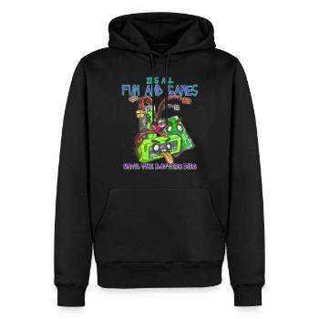 FPV Drone Pilot RC Racing Freestyle Drones - Men’s Premium Organic Hoodie - black - Front - Nico (187cm)