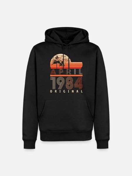 1984 April Original - Men’s Premium Organic Hoodie - black