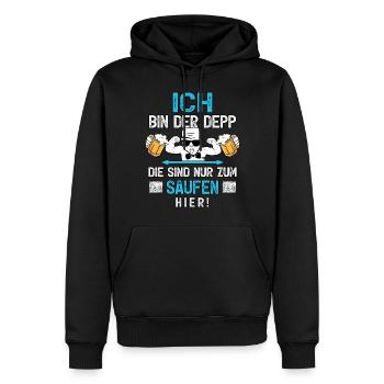 JGA T-Shirt Bräutigam Kostüm Ich heirate Saufen - Männer Premium Bio Hoodie - Schwarz - Vorne - Nico (187cm)