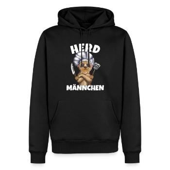 Erdmännchen Herd Männchen Küchenoutfit Kochmotiv - Männer Premium Bio Hoodie - Schwarz - Vorne - Nico (187cm)